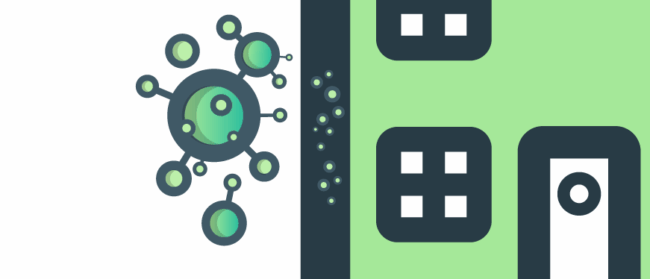 illustration of wood rot on a house