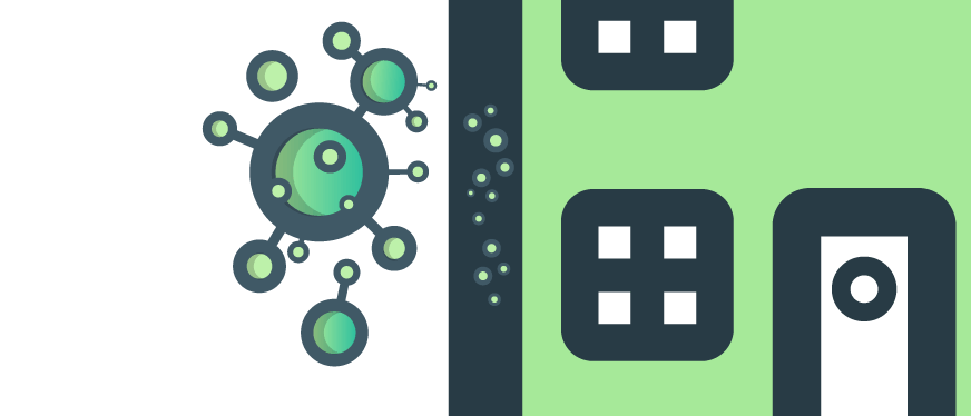 illustration of wood rot on a house