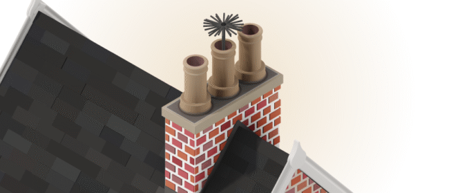 illustration of a chimney being swept