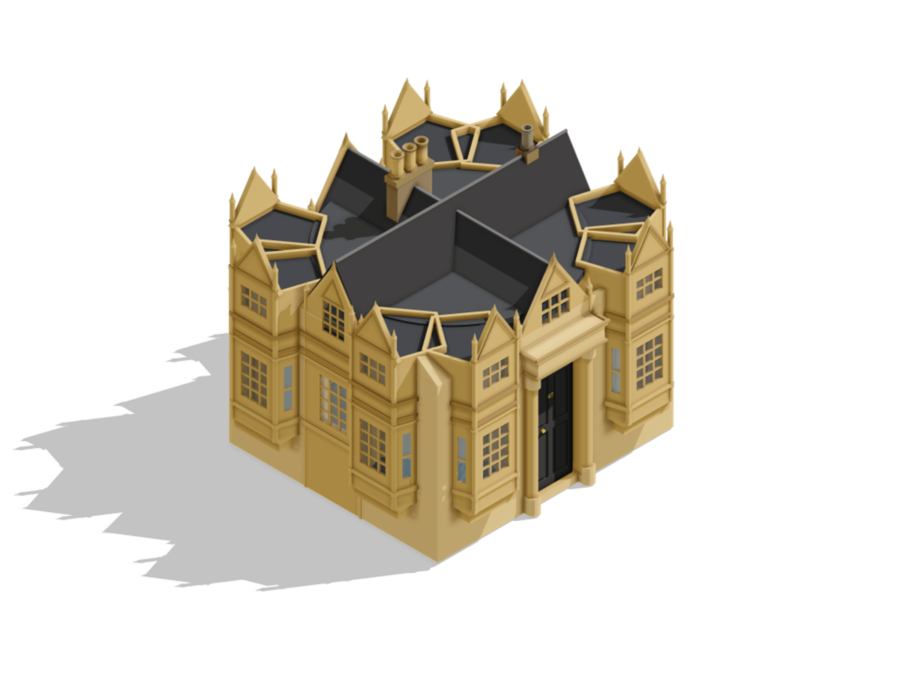 Illustration of a listed building for home insurance