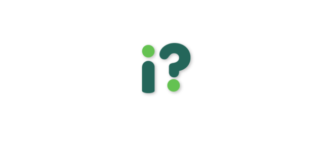 Green ‘i’ beside a question mark, illustrating questions about specialist home insurance brokers.